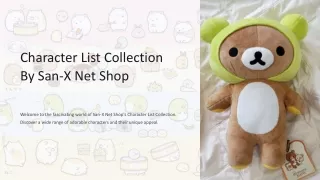 Character List Collection By San-X Net Shop