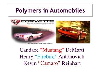 Polymers in Automobiles