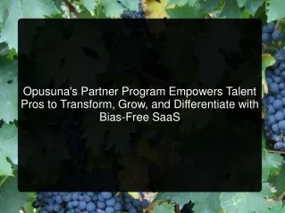 Opusuna's Partner Program Empowers Talent Pros to Transform, Grow, and Differentiate with Bias-Free SaaS