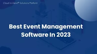 Best Event Management Software in 2023