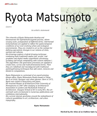 Interview with Ryota matsumoto ARTiculAction Art Review March20 2015