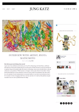 Interview with Artist, Ryota Matsumoto - Jung Katz March 2016