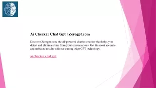 Ai Checker Chat Gpt  Zerogpt.com