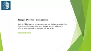 Zerogpt Detector  Zerogpt.com