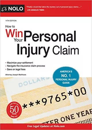 $PDF$/READ/DOWNLOAD How to Win Your Personal Injury Claim