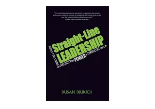 PDF read online Straight Line Leadership Tools for Living with Velocity and Powe