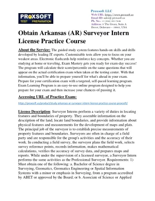 Obtain Arkansas (AR) Surveyor Intern License Practice Course