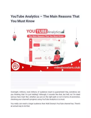 YouTube Analytics – The Main Reasons That