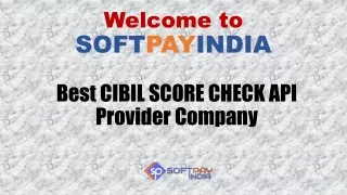 Softpay Cibil Score Check API Company