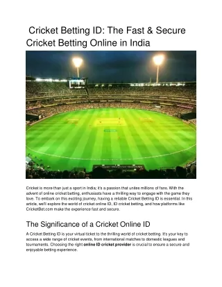 Cricket Betting ID_ The Fast & Secure Cricket Betting Online in India (1)