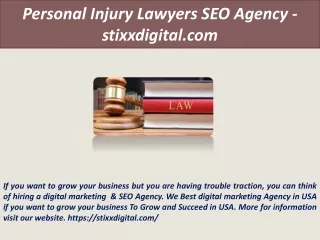 Personal Injury Lawyers SEO Agency - stixxdigital.com