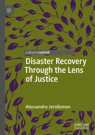 PDF Disaster Recovery Through the Lens of Justice download