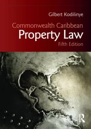 READ [PDF] Commonwealth Caribbean Property Law (Commonwealth Caribbean Law) andr