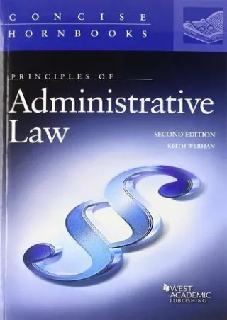 PDF Principles of Administrative Law (Concise Hornbook Series) download