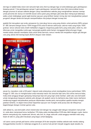 Slot Uang Sungguhan: Menangkan Uang Tunai Apk Di Google Play