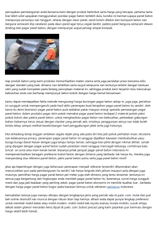 Jual Pagar Panel Beton Di Indonesia