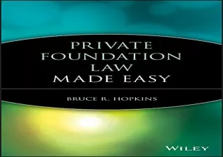 [PDF] Private Foundation Law Made Easy Full