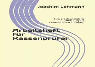 (PDF) Arbeitsheft für Kassenprüfer: Eine praxisorientierte Anleitung zur Kassenp