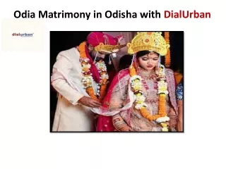 Odia Matrimony in Odisha with DialUrban