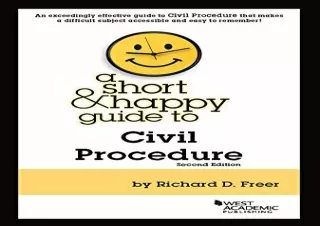 [PDF] A Short & Happy Guide to Civil Procedure (Short & Happy Guides) Kindle