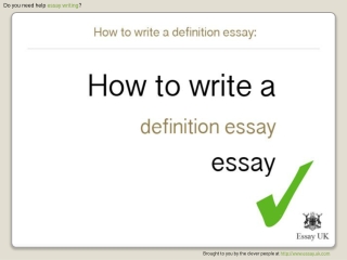 How to write a definition essay | Essay writing