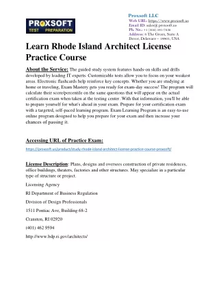 Learn Rhode Island Architect License Practice Course