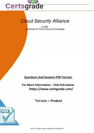 Real CCSK Cloud Security Alliance (CSA) Certification Exam Questions and Answers