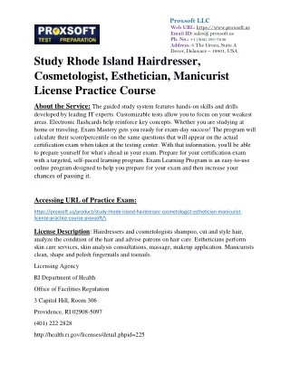 Study Rhode Island Hairdresser, Cosmetologist, Esthetician, Manicurist License P