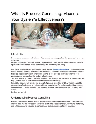 What is Process Consulting_ Measure Your System's Effectiveness