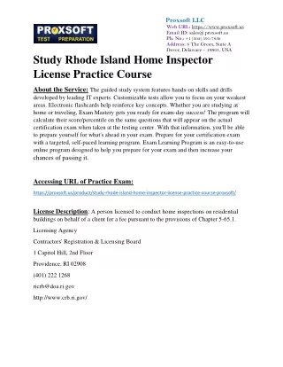 Study Rhode Island Home Inspector License Practice Course