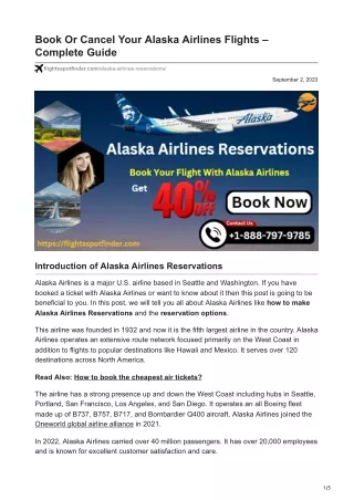 Book Or Cancel Your Alaska Airlines Flights  Complete Guide