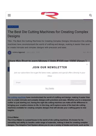 The Best Die Cutting Machines For Creating Complex Designs