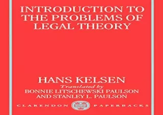 (PDF) Introduction to the Problems of Legal Theory: A Translation of the First E