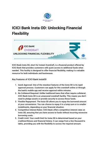 ICICI Bank Insta OD_ Unlocking Financial Flexibility