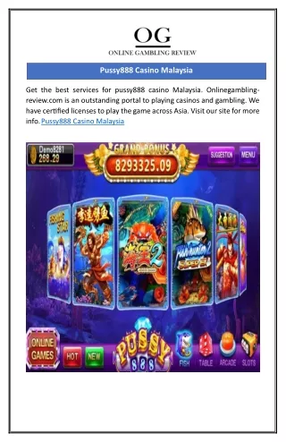 Pussy888 Casino Malaysia