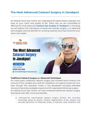 Cataract Surgery in Janakpuri