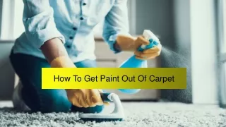 How To Get Paint Out Of Carpet