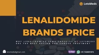Buy Lenalidomide Capsules Brands Online Price Philippines
