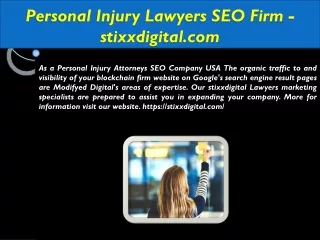 Personal Injury Lawyers SEO Firm - stixxdigital.com