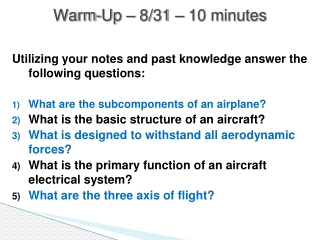 Warm-Up – 8/31 – 10 minutes