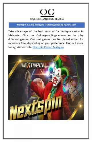 Nextspin Casino Malaysia