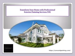 Transform Your Home with Professional Exterior Painting Services NYC