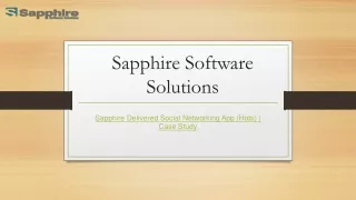 Sapphire Delivered Social Networking App (Hobi)  Case Study