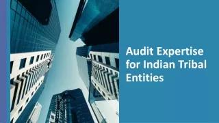 Audit Expertise for Indian Tribal Entities