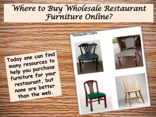 Where to Buy Wholesale Restaurant Furniture Online?