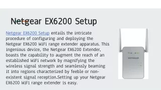 Netgear EX6200 Setup