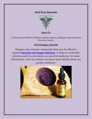 Oregano Oil for Skin Infection