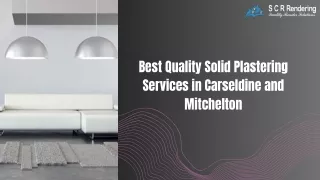 Best Quality Solid Plastering Services In Carseldine And Mitchelton