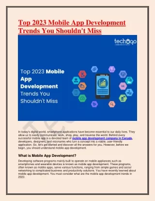 Top 2023 Mobile App Development Trends You Shouldn't Miss