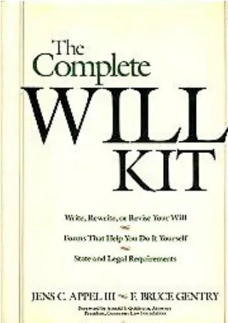 get [PDF] Download The Complete Will Kit